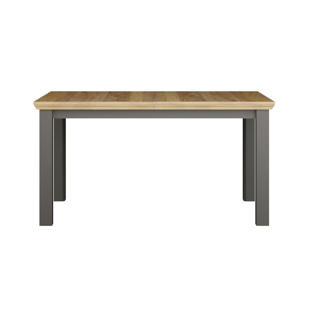 Tavolo allungabile Essenza con piano rovere e struttura grigio scuro