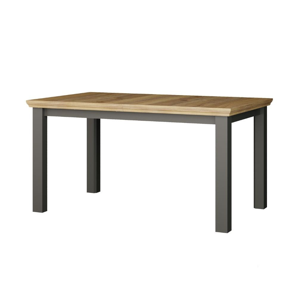 Tavolo allungabile Essenza con piano rovere e struttura grigio scuro