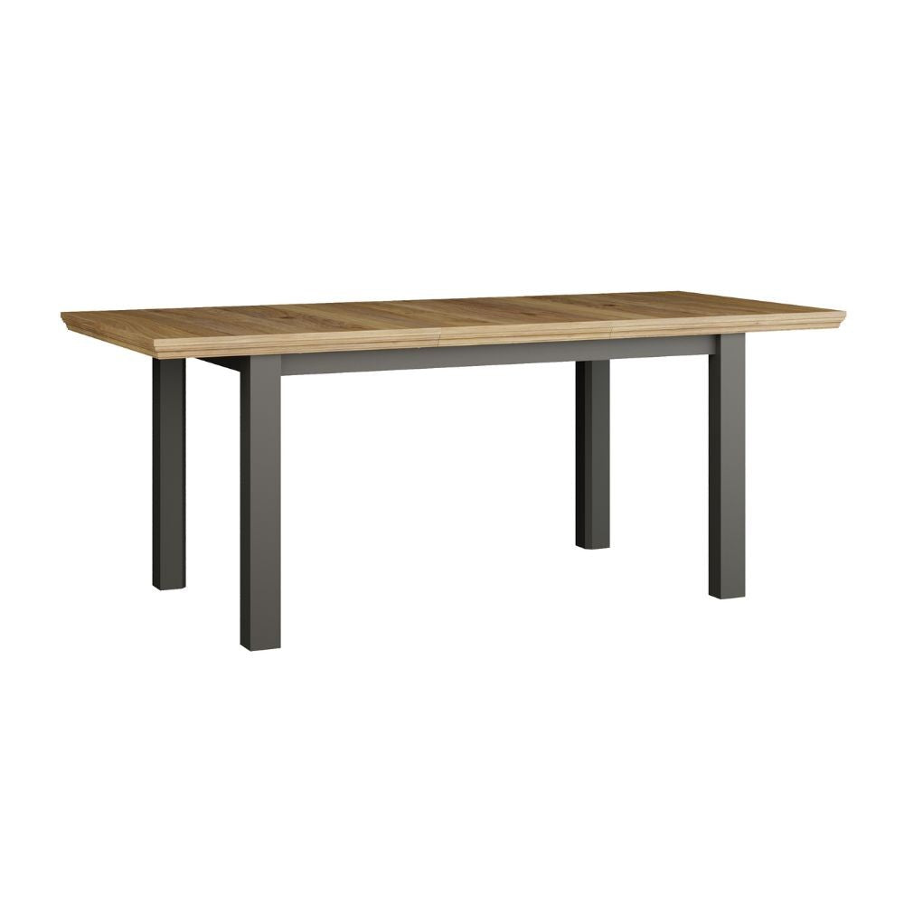 Tavolo allungabile Essenza con piano rovere e struttura grigio scuro