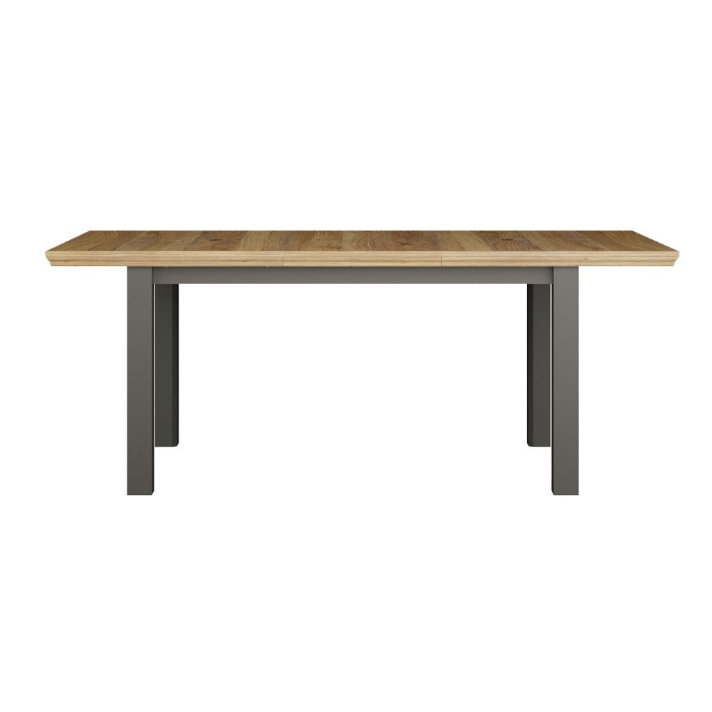 Tavolo allungabile Essenza con piano rovere e struttura grigio scuro