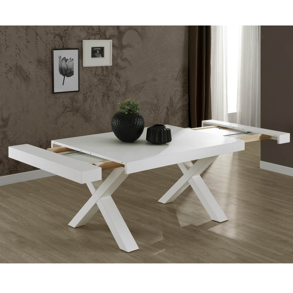 Tavolo allungabile Gondar 180x100 bianco larice