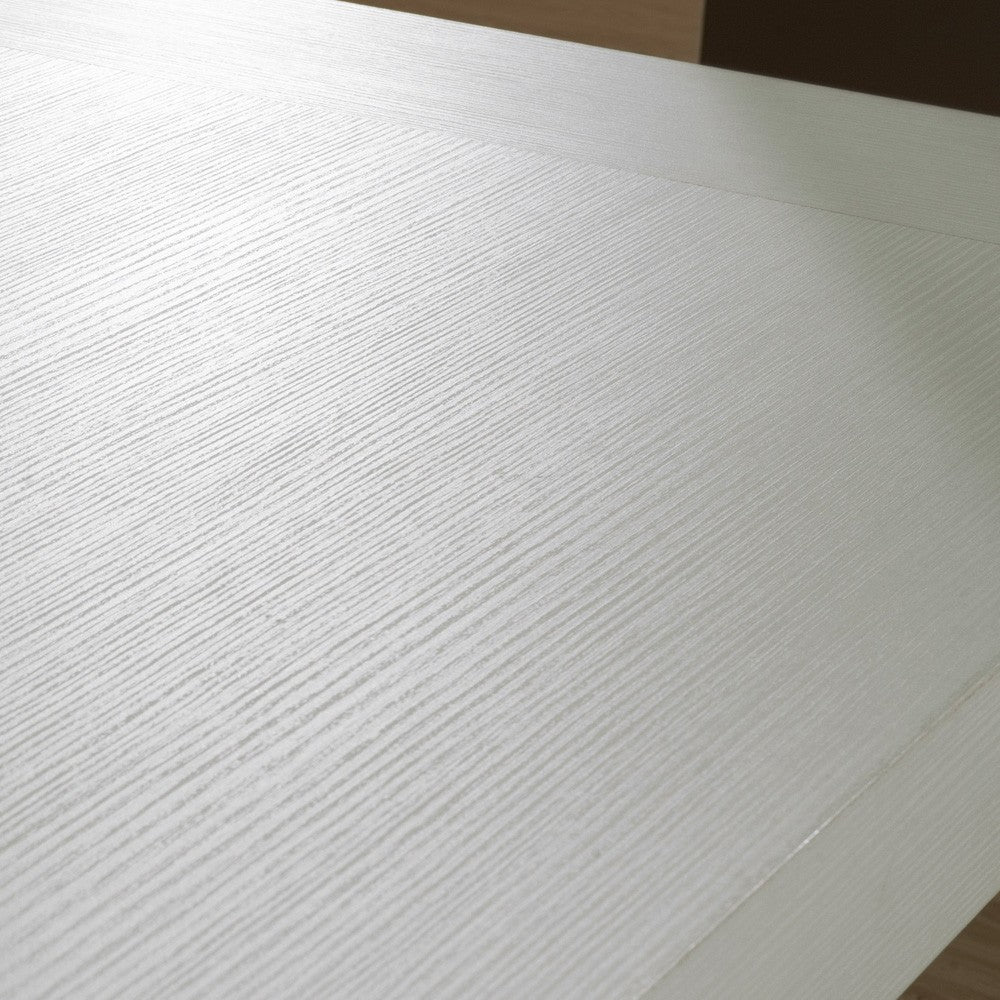 Tavolo allungabile Gondar 180x90 cm. con piano in bianco frassinato e base bianco frassinato