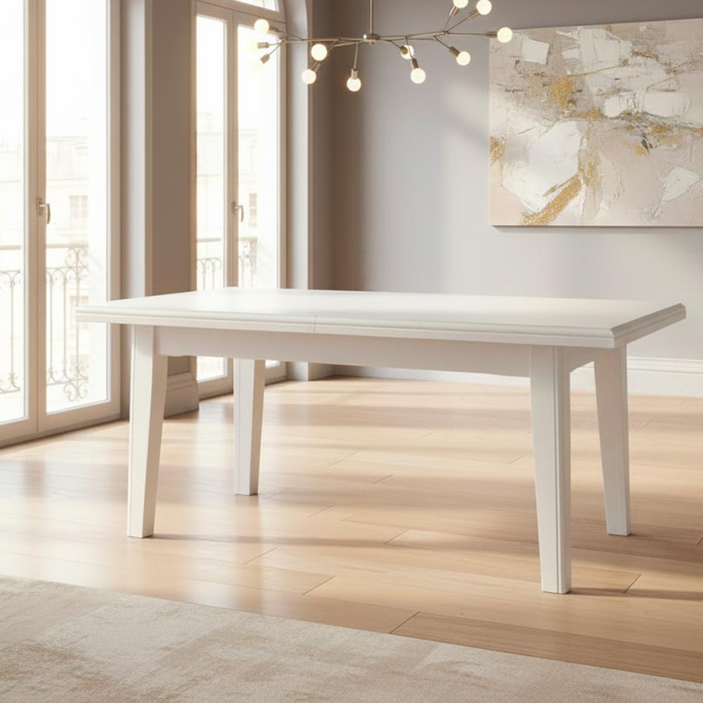 Tavolo allungabile Ligure 180 laccato bianco opaco