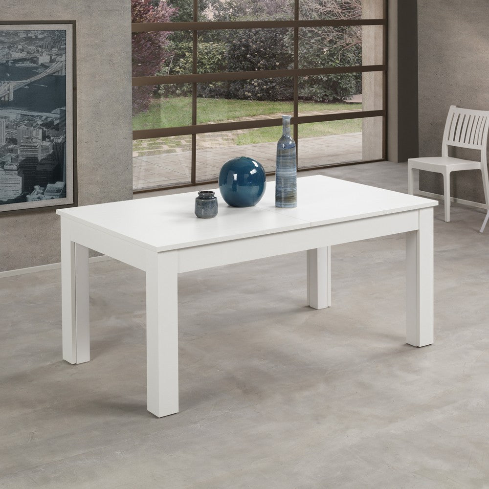 Tavolo allungabile Lipsia 160x90 in bianco frassinato