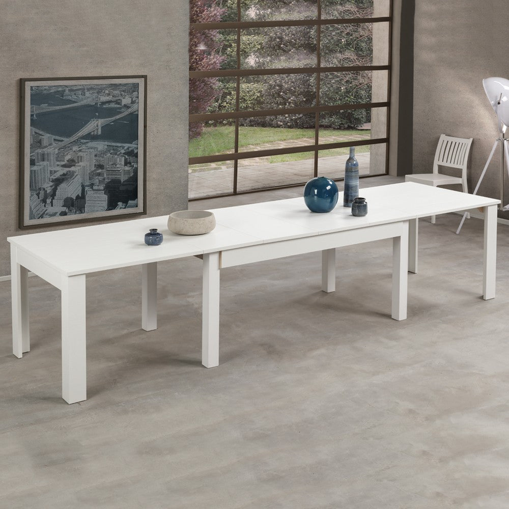 Tavolo allungabile Lipsia 160x90 in bianco frassinato