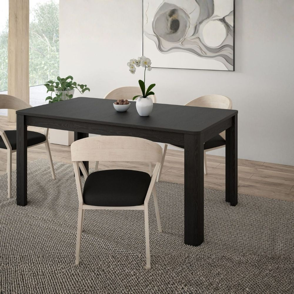 Tavolo allungabile Mono Core con allunga centrale 160x72.7x90.4 cm colore nero