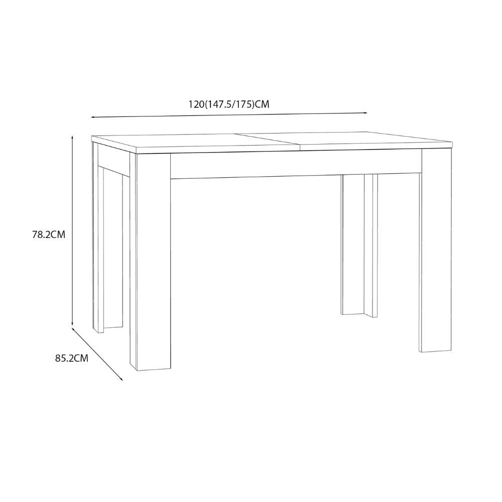 Tavolo allungabile Neutra con piano e struttura in rovere medio
