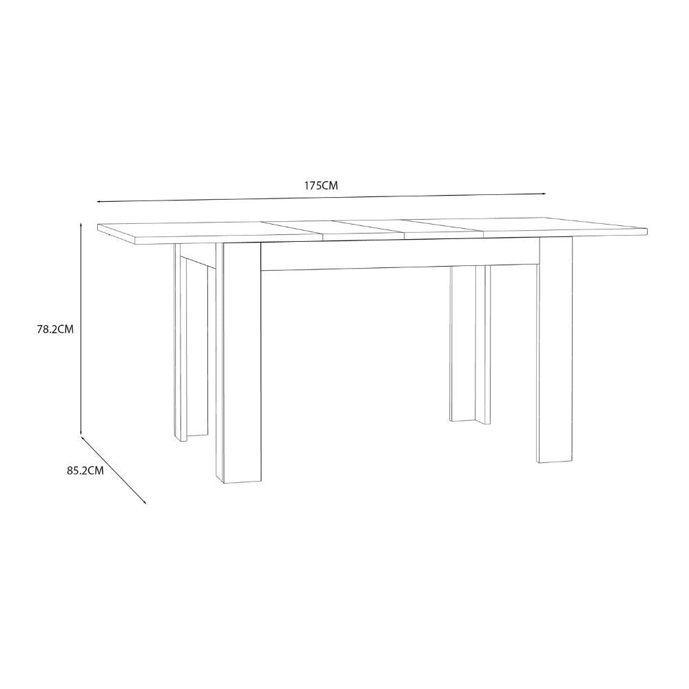 Tavolo allungabile Neutra con piano e struttura in rovere medio