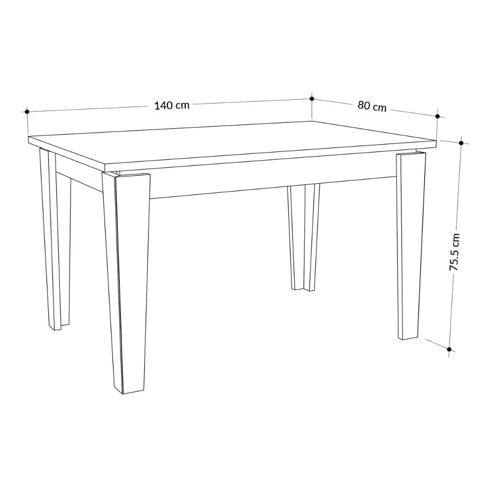 Tavolo allungabile Tolmen antracite 140x80 cm
