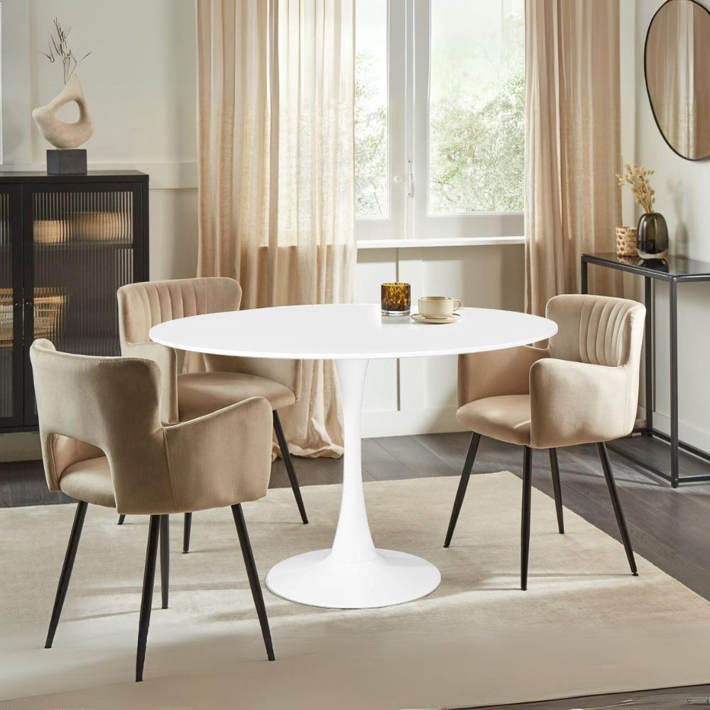 Tavolo Derek colore top bianco opaco 120x73 H