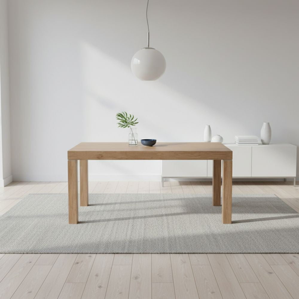 Tavolo Imab Piana T08 in rovere decapato con 4 allunghe 160x90x74.6 H cm.