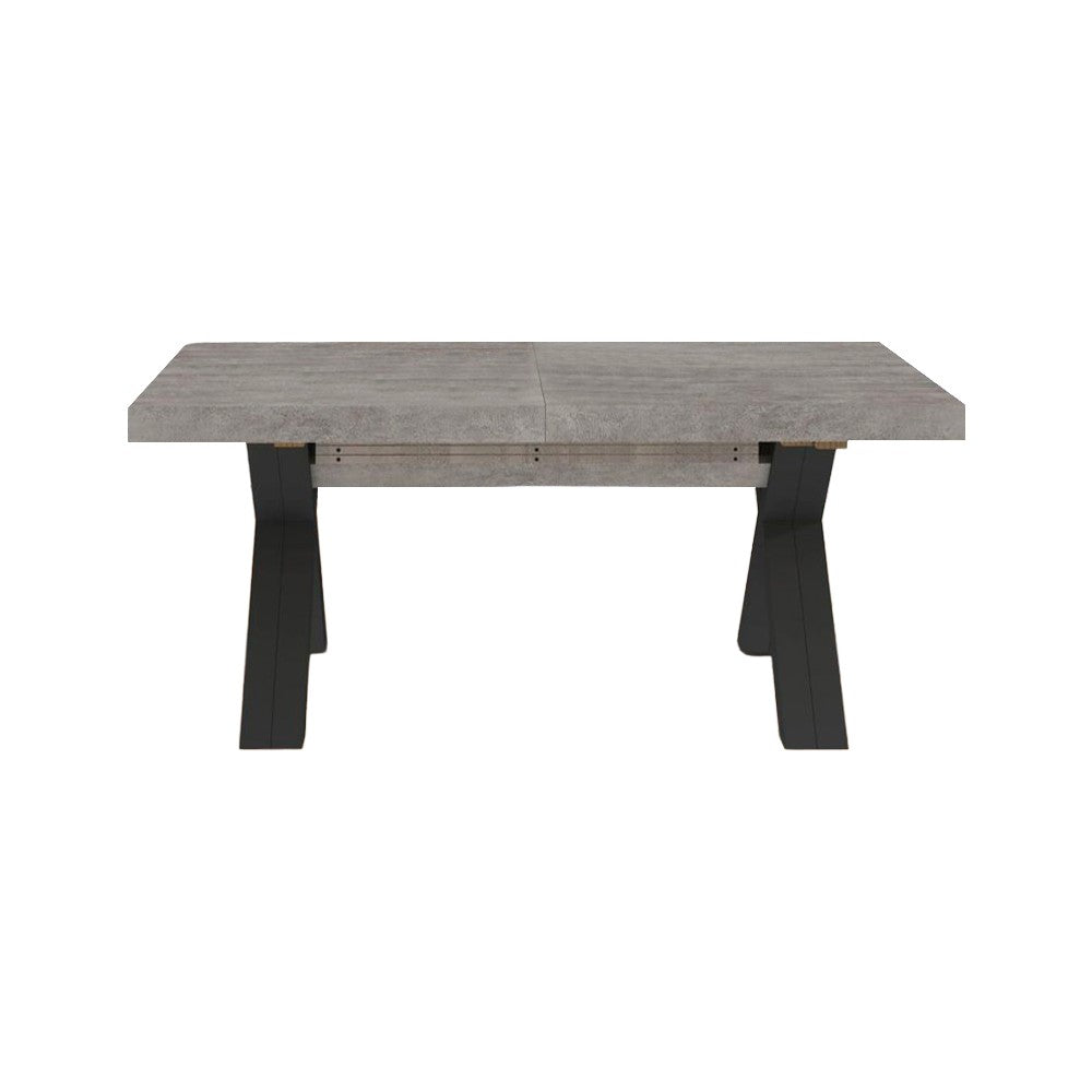 Tavolo Milonga480 180x100 cm. allungabile 480 cm con piano in cemento e gambe antracite