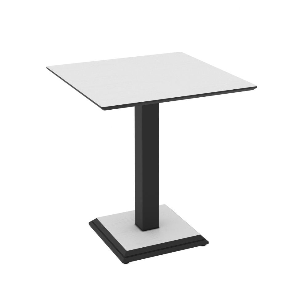 Tavolo quadrato Carvel in colore bianco frassinato 68x68x75 H cm.
