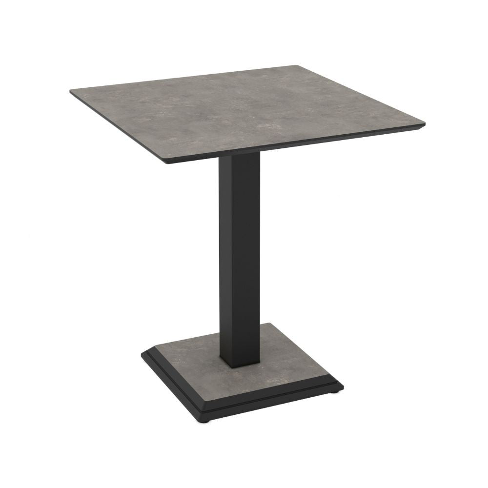 Tavolo quadrato Carvel in colore cemento 68x68x75 H cm.