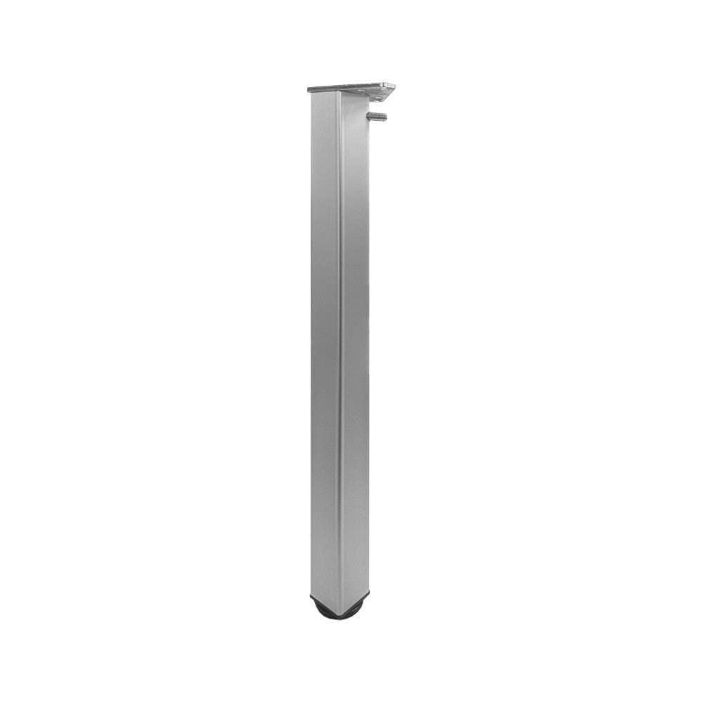 Tavolo tondo Leccino diametro 120 con piano bianco e gambe alluminio