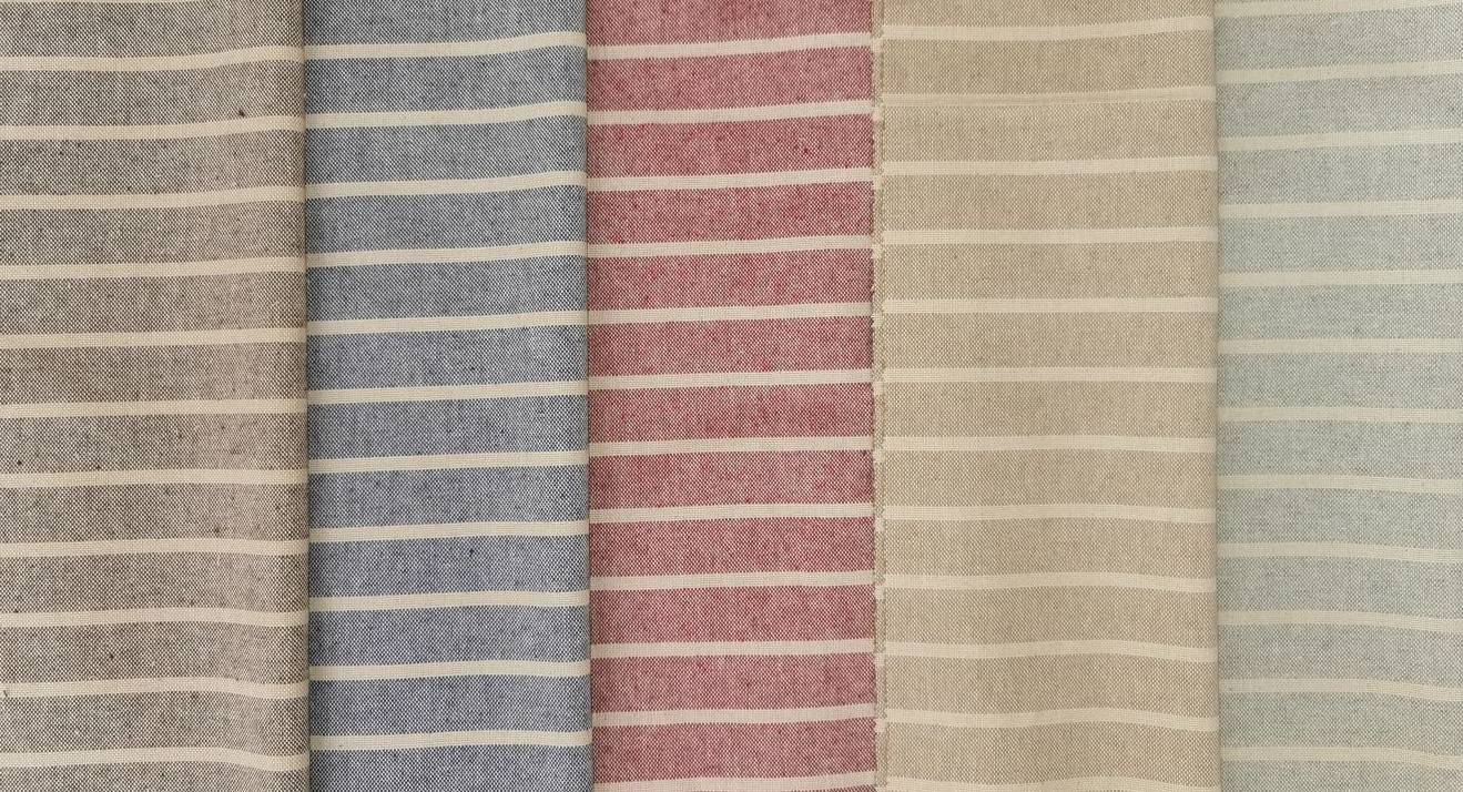 Telo Copridivano Made in Italy, Copritutto 100% Cotone Riciclato Tinto Filo, a Righe, Telo Arredo, Salva Divano, Coperta Picnic - Milano 7 Arte e Design