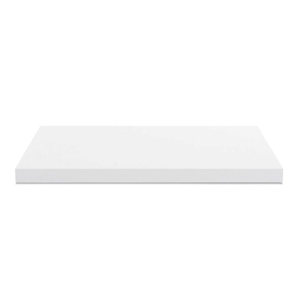 Top non forato 180x60x4 con bordo poliuretano in bianco