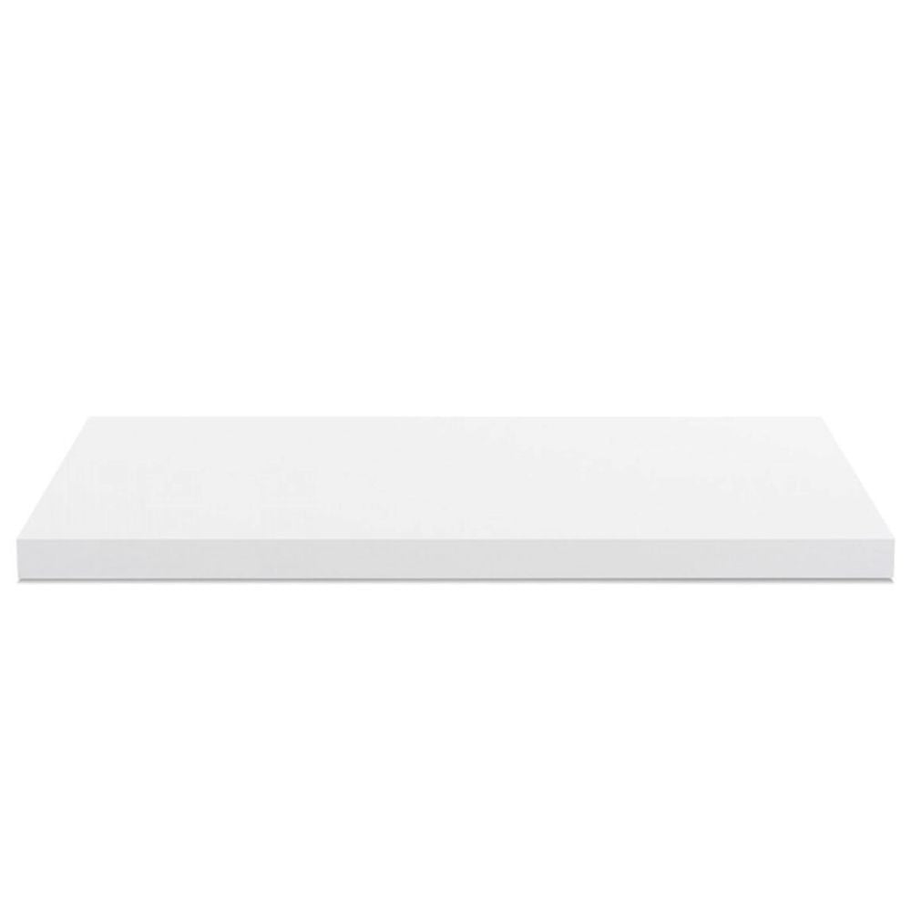 Top non forato 240x60x4 con bordo poliuretano  in bianco