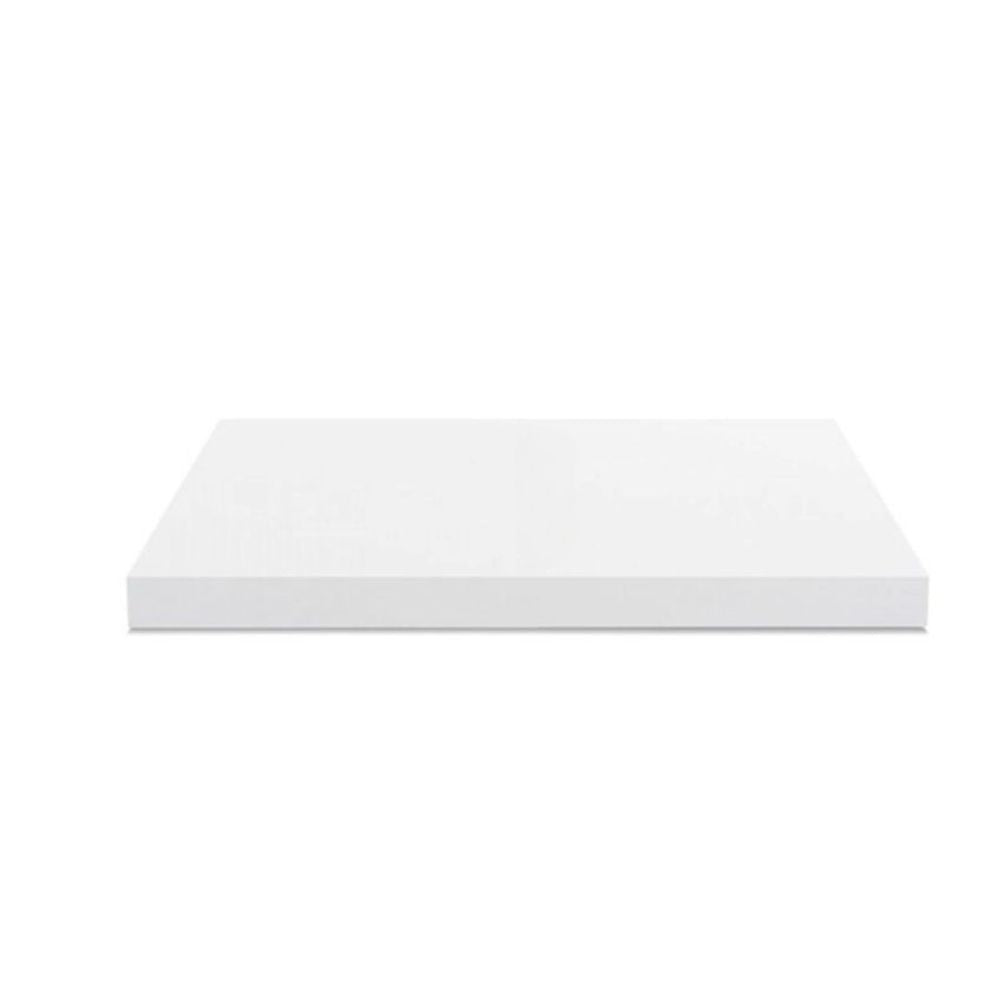 Top non forato 90x60x4 con bordo poliuretano in bianco