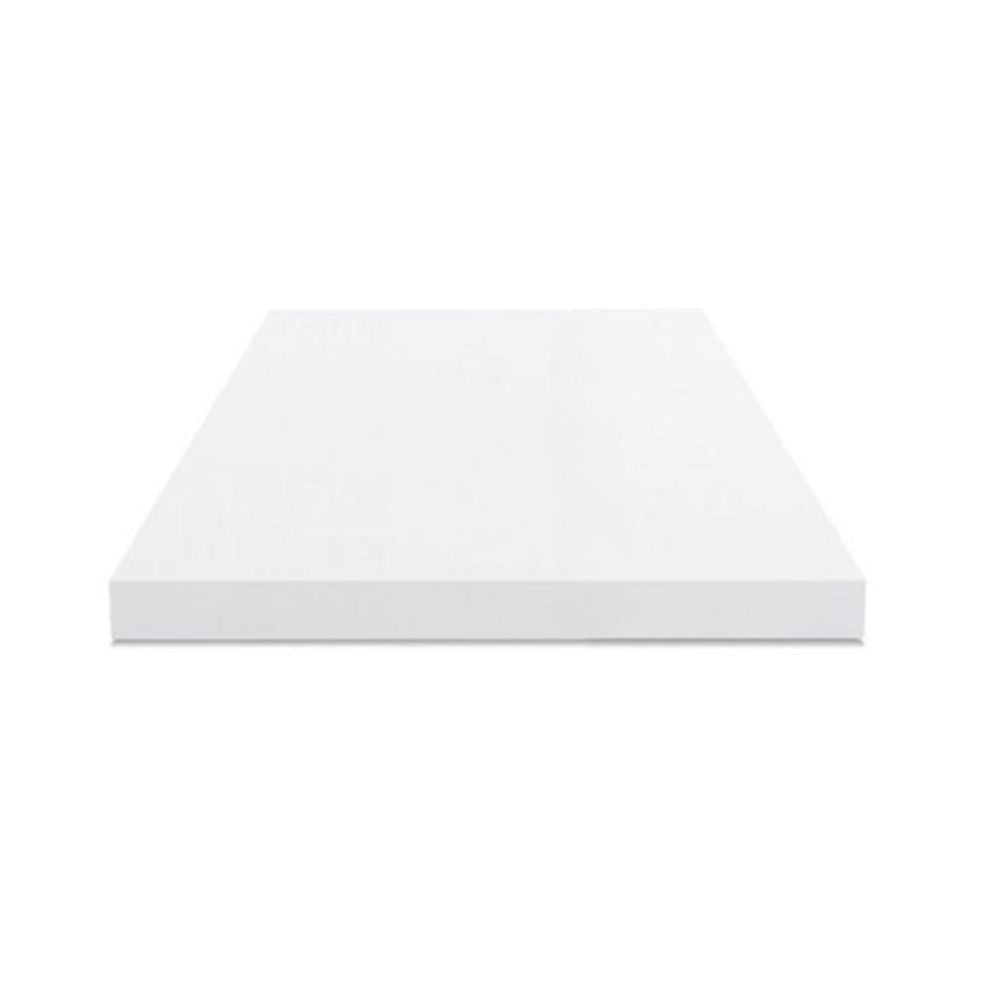 Top tavolo 80x80x4 con bordo poliuterano bianco