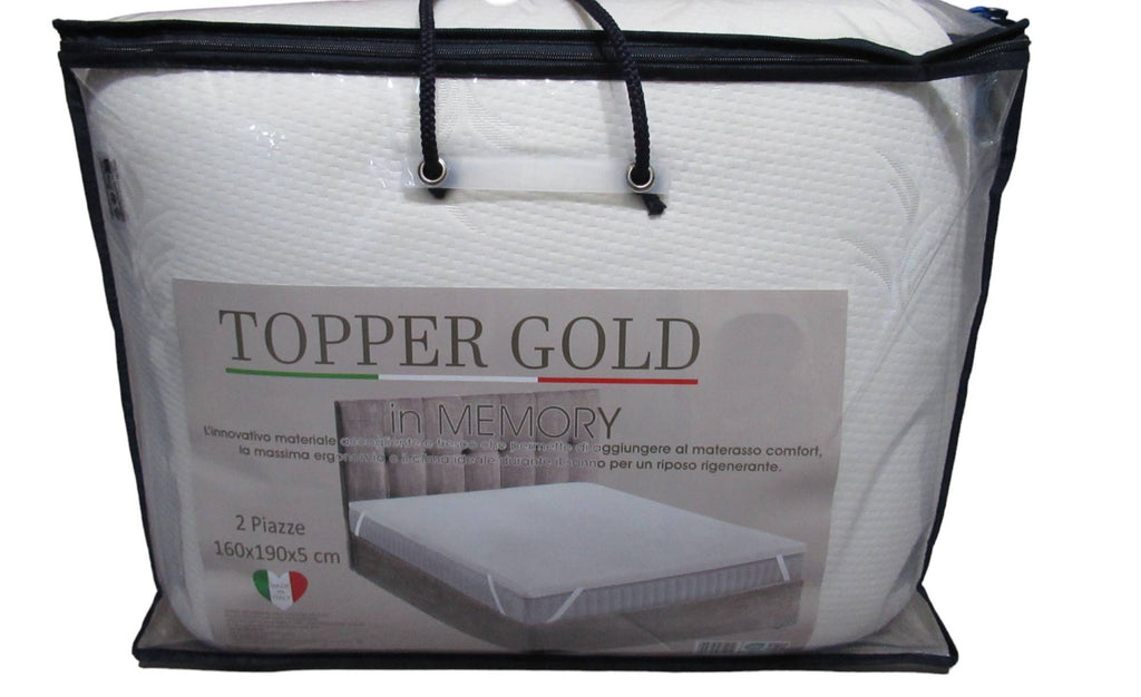 Topper in memory viscoelastico per materasso letto matrimoniale made in Italy - Milano 7 Arte e Design
