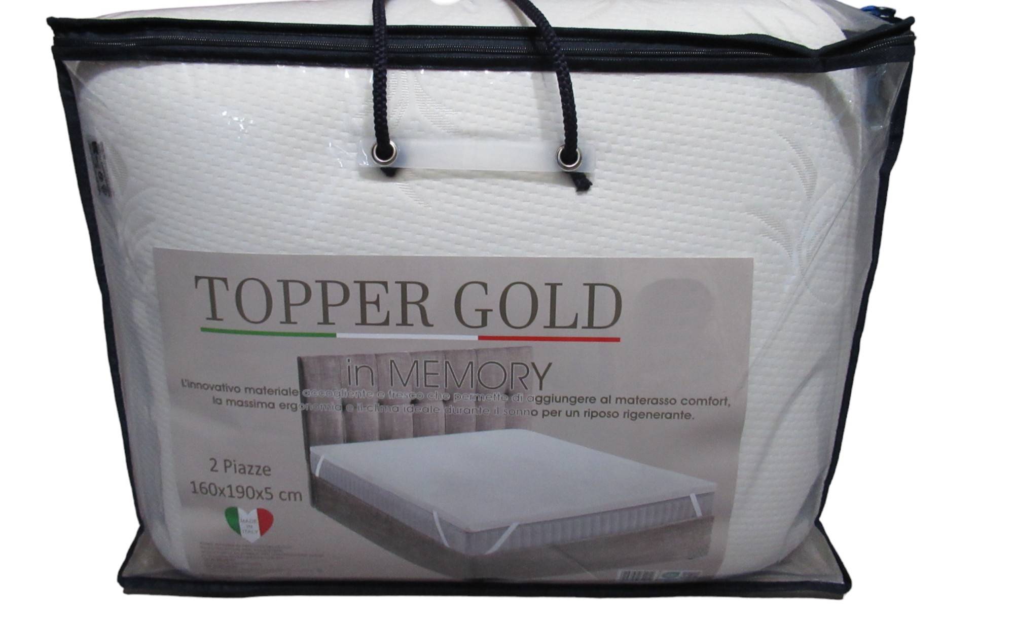 Topper in memory viscoelastico per materasso letto matrimoniale made in Italy - Milano 7 Arte e Design