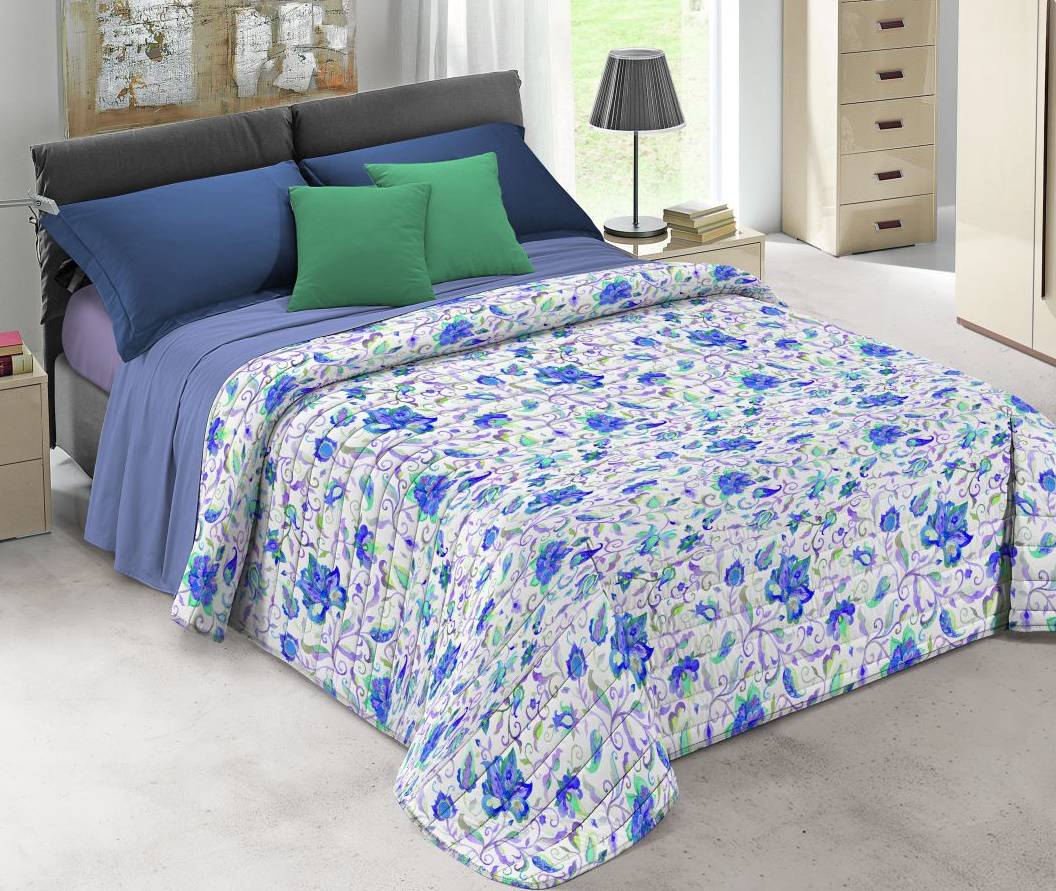 Trapuntino primaverile copri letto trapuntato matrimonio made in Italy - Milano 7 Arte e Design