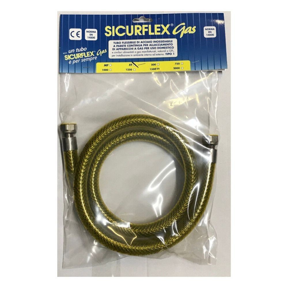 Tubo gas e gpl X10134 da 2 mt acciaio inox ff Â½