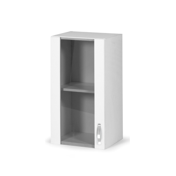 Vetrina pensile 40 cm bianco frassinato