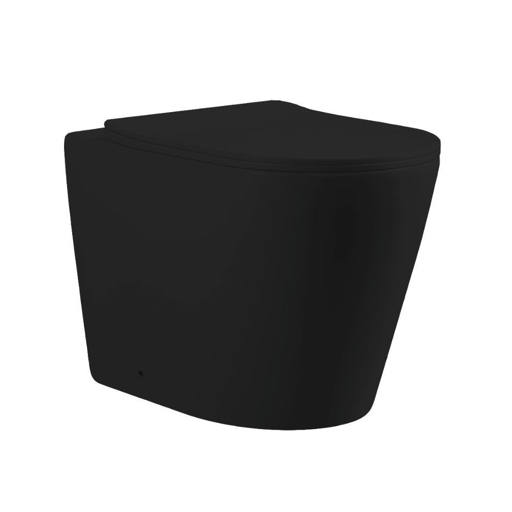 WC a pavimento YJ-3380MB in nero opaco smaltato 36x56x40 cm.